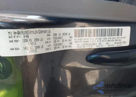 2006 Jeep Grand Cherokee Laredo from USA, damaged, VIN 1J4GS48K06C295673